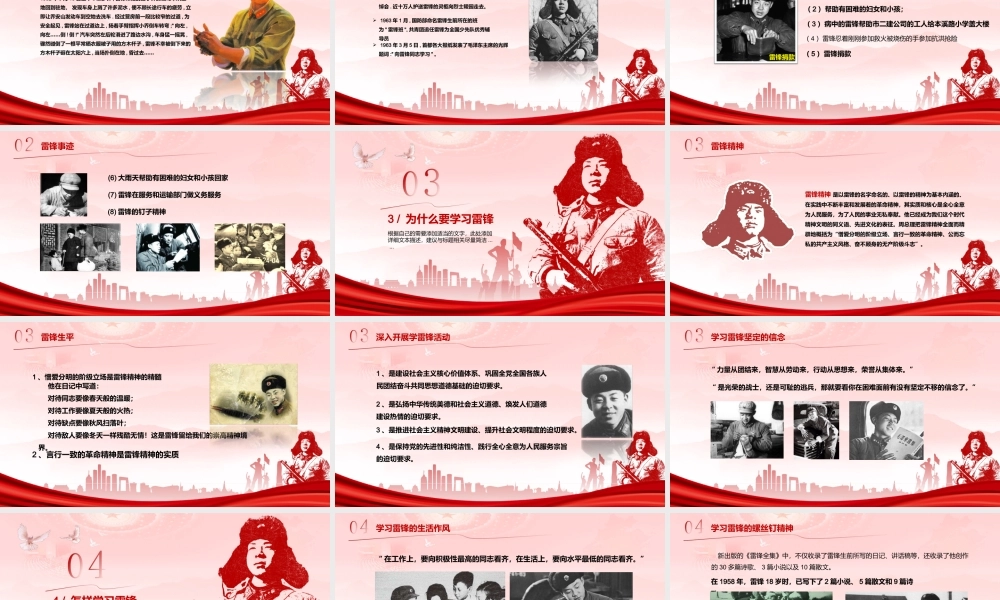 学雷锋好榜样继承发扬雷锋精神ppt课件（带内容）.ppt