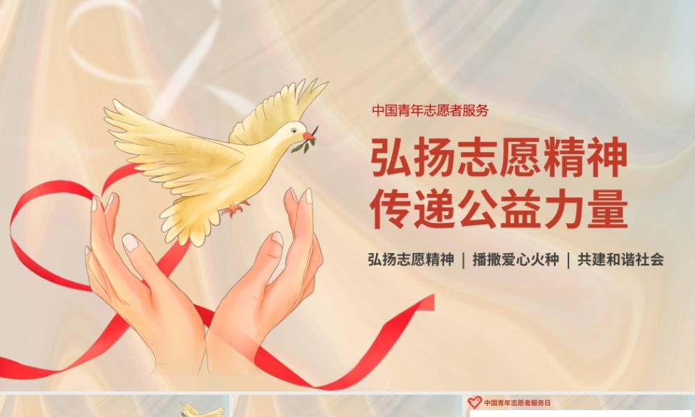 中国青年志愿者服务公益宣传PPT模板.pptx