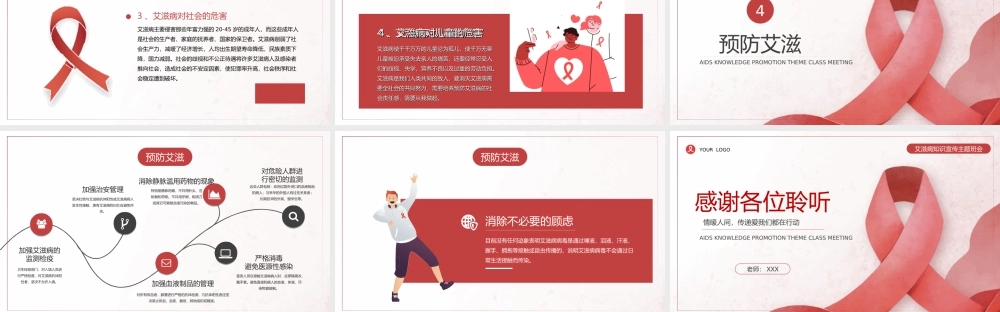 艾滋病知识宣传主题班会PPT课件（带内容）.ppt