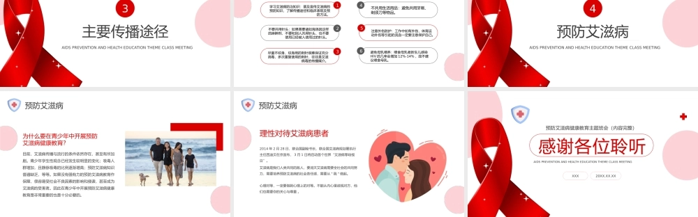 预防艾滋病健康教育主题班会PPT课件（带内容）.pptx