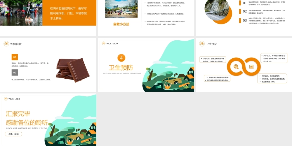 面对洪水如何自救安全教育主题班会PPT课件（带内容）.pptx
