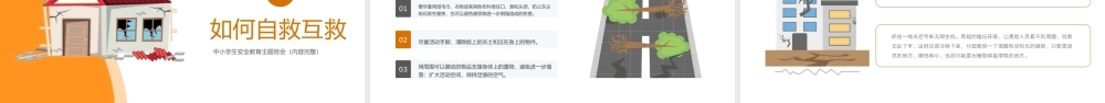 地震安全教育知识主题班会PPT课件（带内容）.ppt