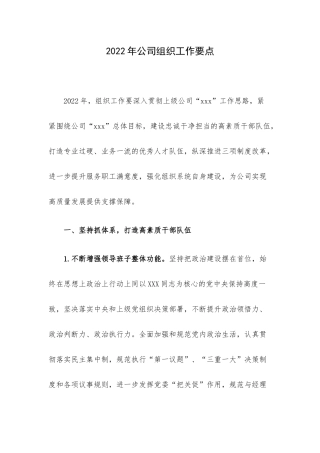 2022年公司组织工作要点.docx