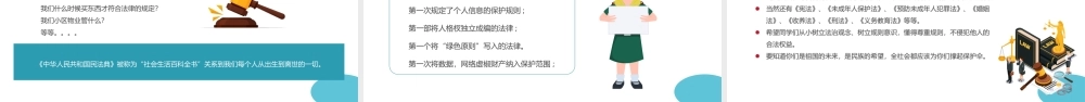学习民法典做遵纪守法小学生主题班会课件PPT模板.pptx