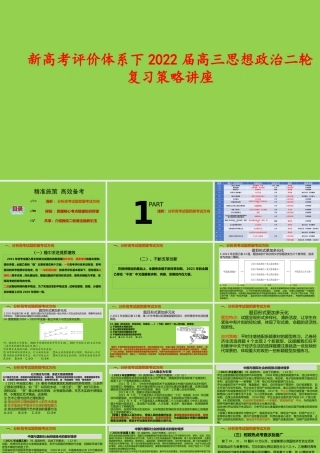 新高考评价体系下2022届高三思想政治二轮复习策略讲座.pptx
