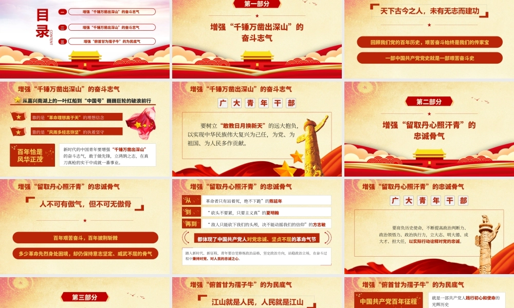 党课课件：增强“三气” 赓续伟大建党精神.pptx