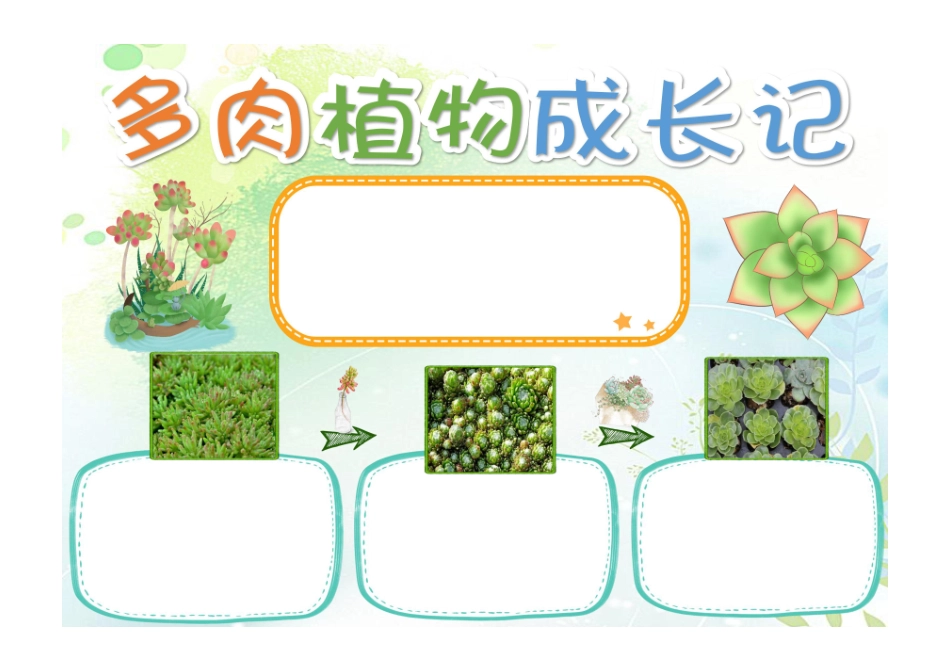 多肉植物成长记手抄报小报无字版.pdf_第1页