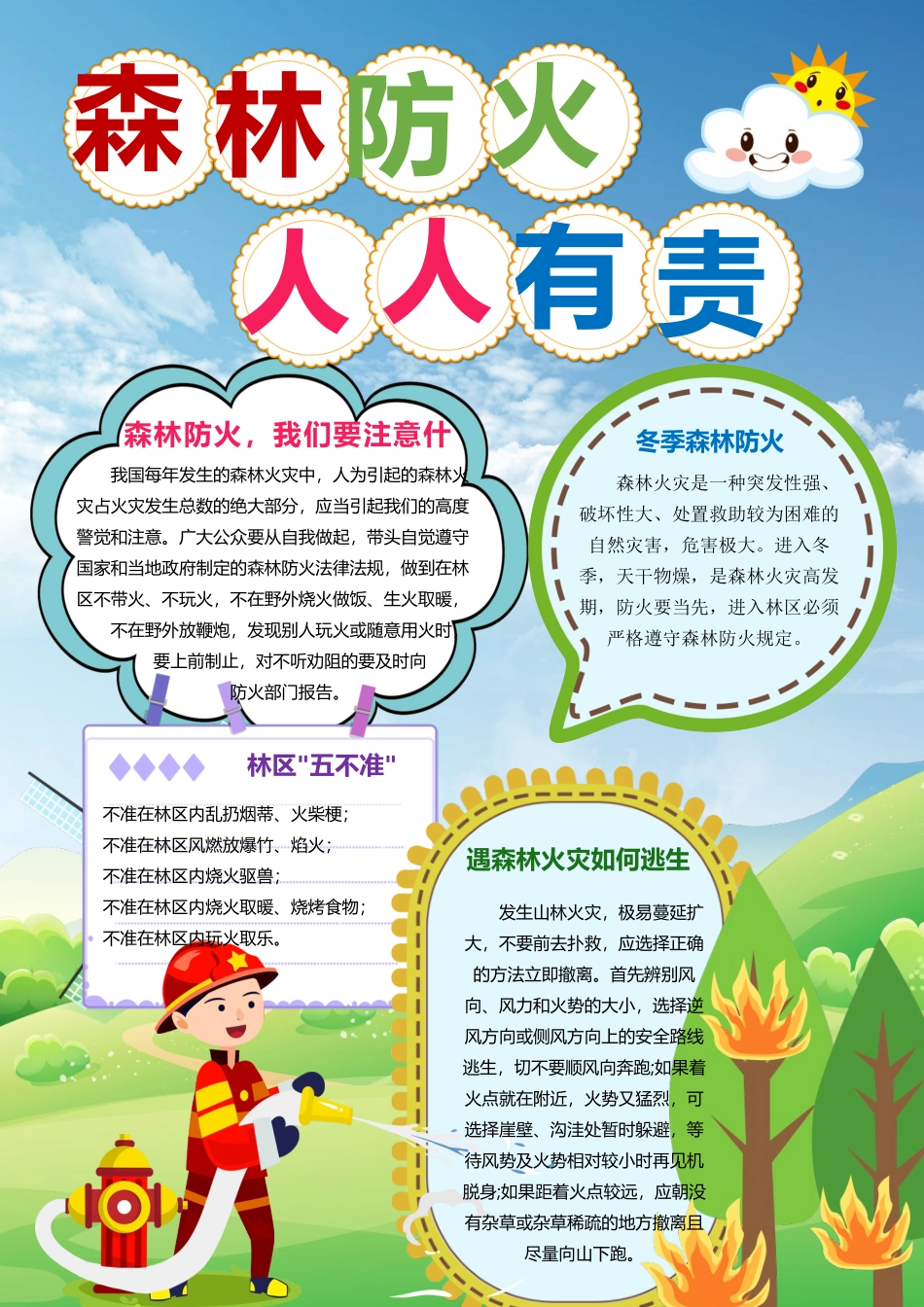 森林防火小报消防安全手抄报小报word模板.docx_第2页