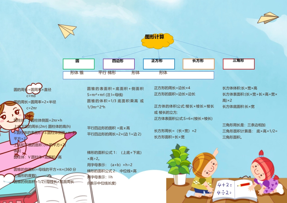 小学数学小学生图形思维导图手抄报小报word模板.docx_第2页