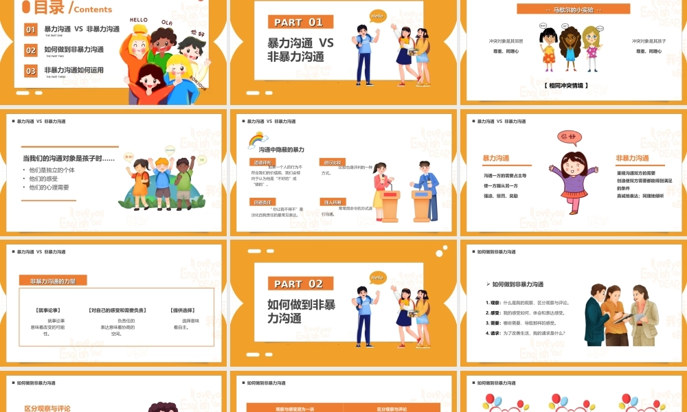 非暴力沟通-当我们褪去隐蔽的精神暴力爱将自然流露PPT课件（带内容）.ppt