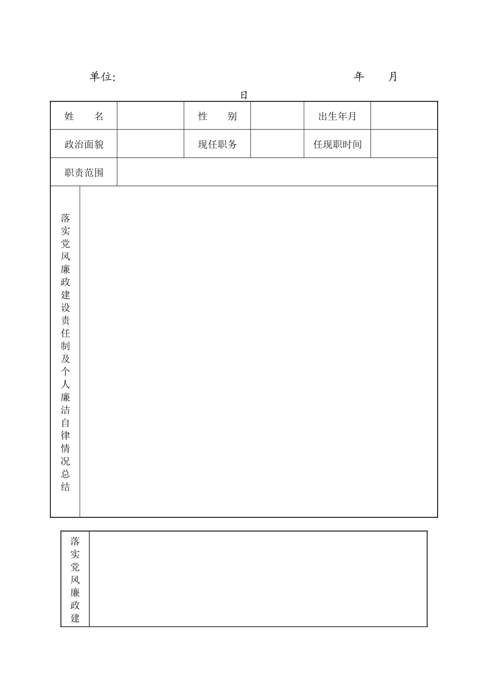 党风廉政建设年终考核相关表格.docx（7页）_第3页