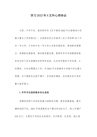 学习2022年X文件心得体会.docx