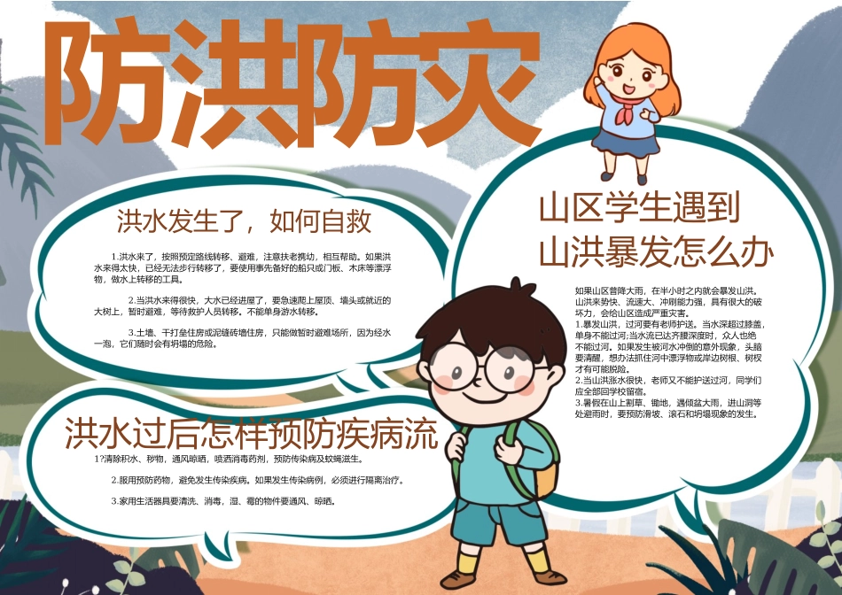 2022年北京夏季防洪防灾手抄报.docx_第1页