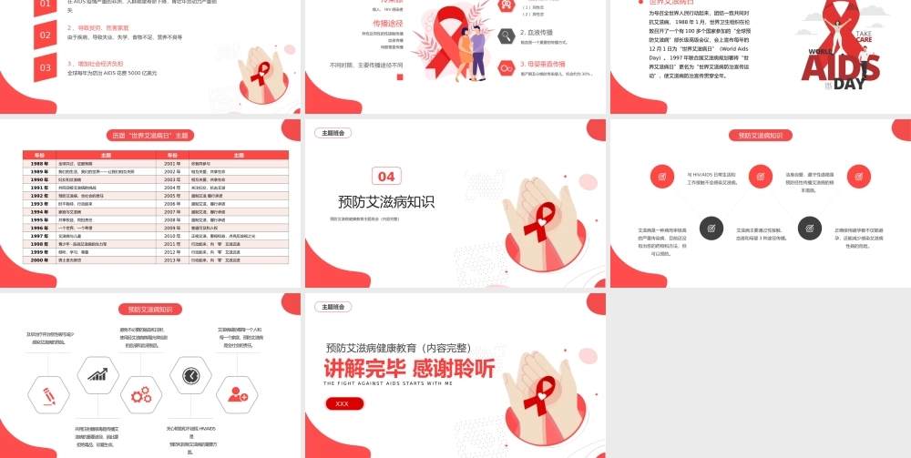 抗击艾滋从我做起预防艾滋病健康教育主题班会PPT模板.pptx