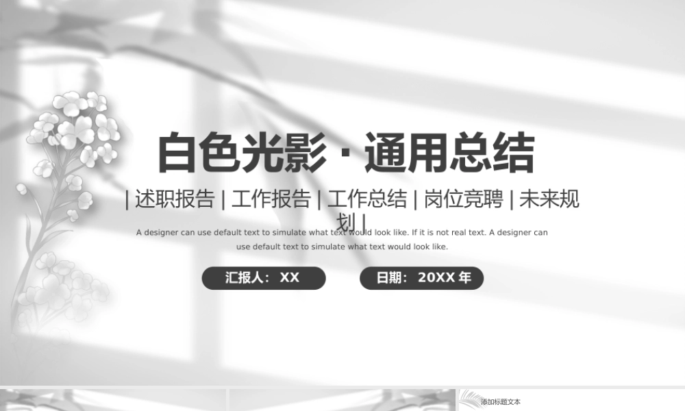 白色光影通用总结.pptx