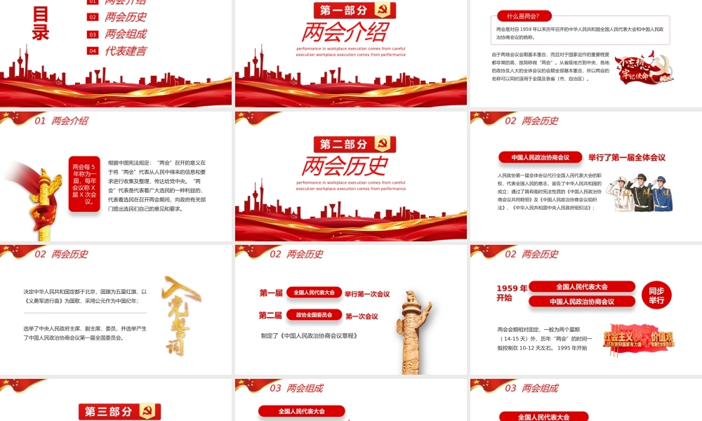 红色喜迎2022两会历史介绍组成动态PPT模板.pptx