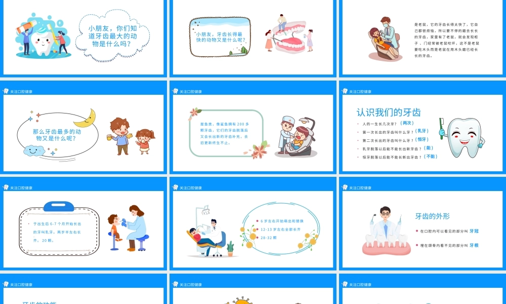关注口腔健康小学生口腔卫生保健知识讲座动态PPT.pptx
