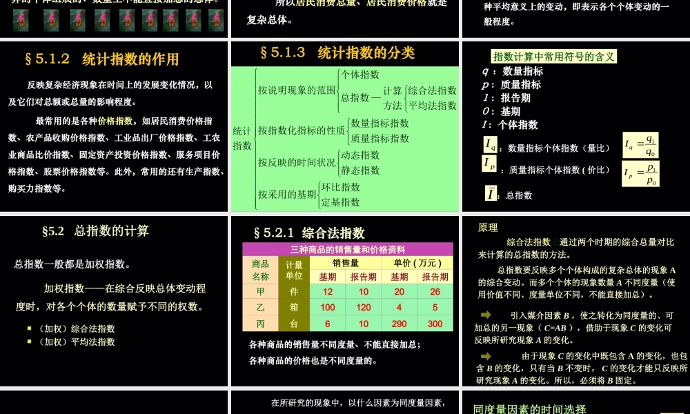 大学统计学课件5指数.ppt