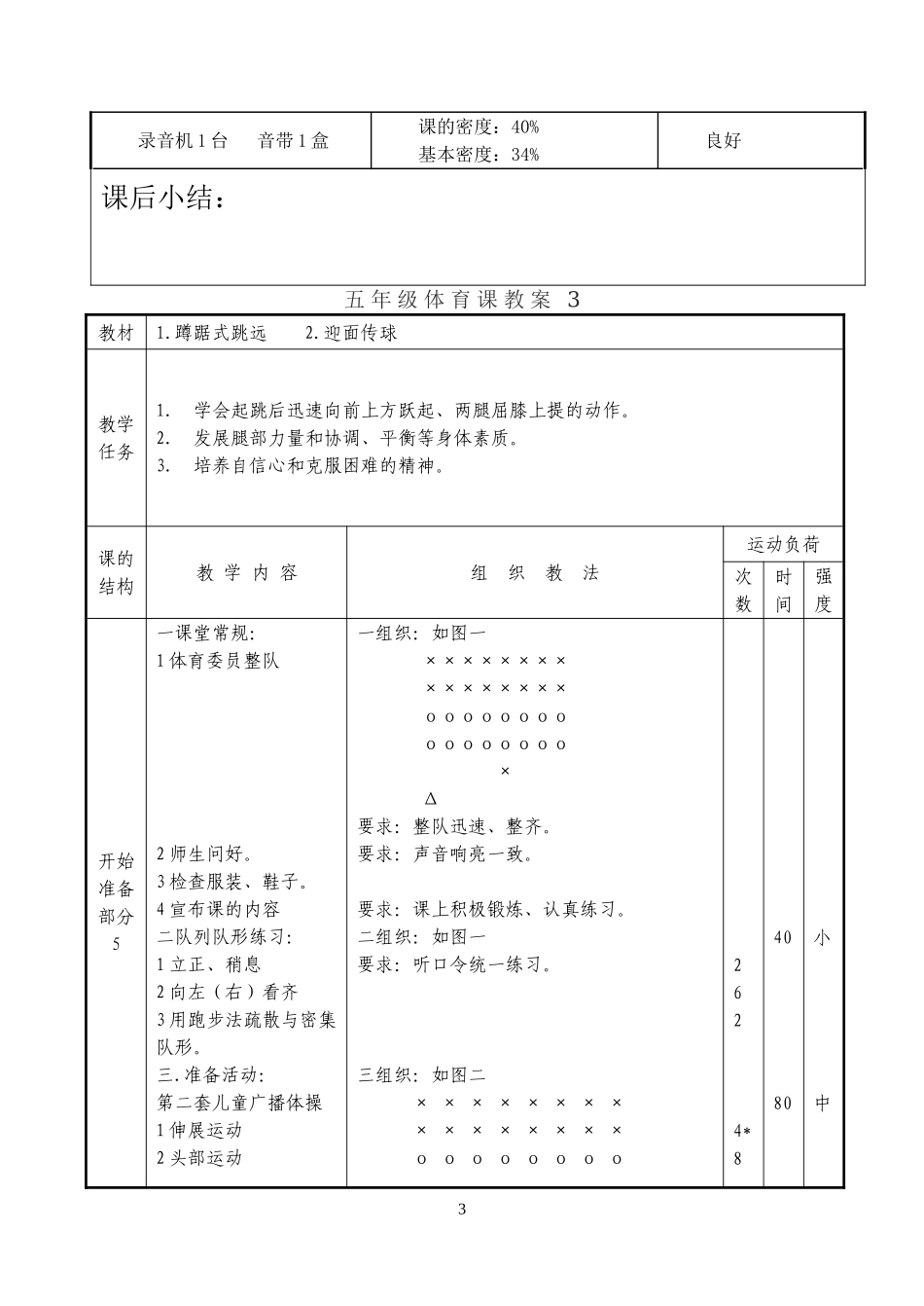 小学五年级体育教案60个(五年制).doc_第3页
