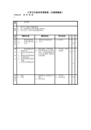 小学五年级体育教案(全集精编版).doc