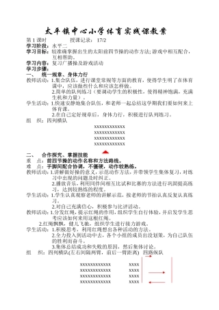 太平镇中心小学体育实践课教案.doc