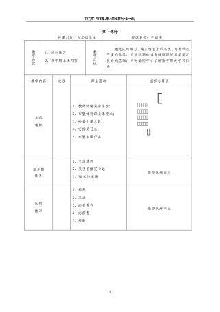初中九年级体育与健康教案.doc（85页）