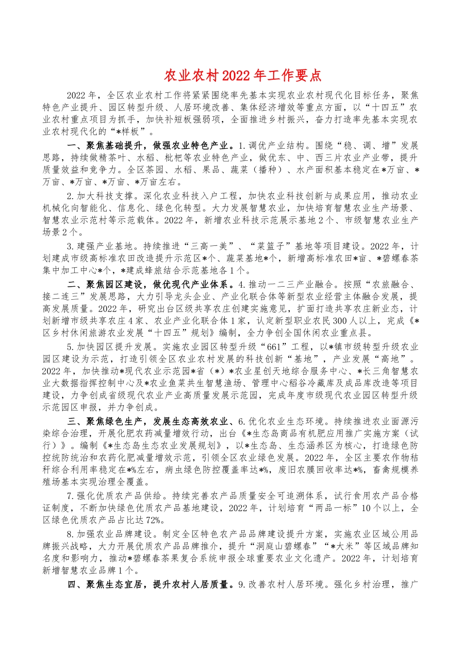 农业农村2022年工作要点.docx_第1页