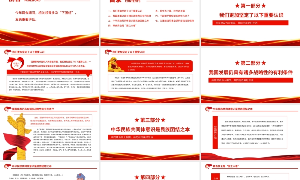 相关领导的两会金句-共同建设伟大祖国共同创造美好生活PPT课件（带内容）.ppt