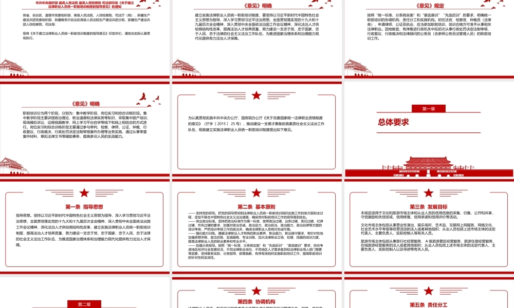 2022《关于建立法律职业人员统一职前培训制度的指导意见》全文学习材料PPT课件（带内容）.pp