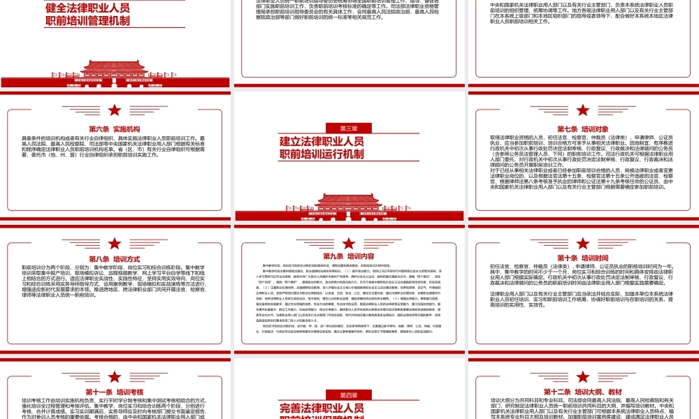 2022《关于建立法律职业人员统一职前培训制度的指导意见》全文学习材料PPT课件（带内容）.pp