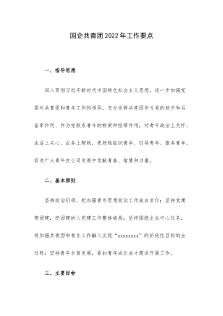 国企共青团2022年工作要点.docx