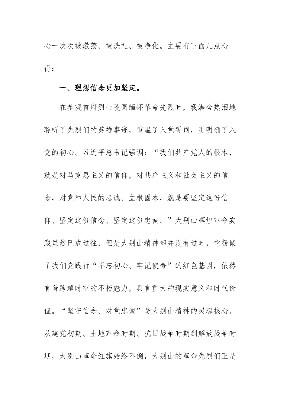 关于弘扬大别山精神的学习心得范文（三篇）.docx_第2页