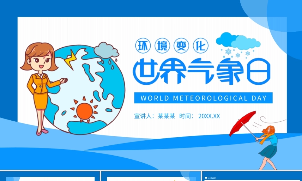 世界气象日环境变化介绍动态PPT.pptx