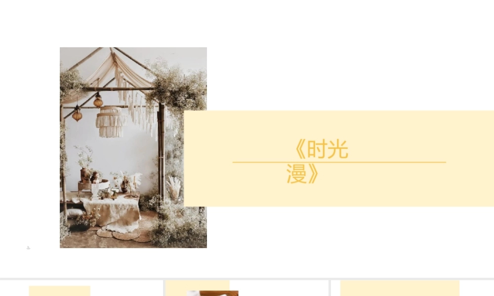《时光漫》 香槟色浪漫豪华吊坠婚礼 策划ppt.pptx
