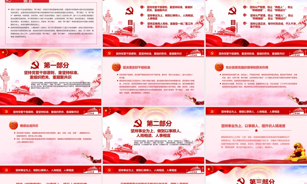 突出五个坚持提升选人用人质量以实际行动坚持两个确立做到两个维护PPT课件（带内容）.pptx