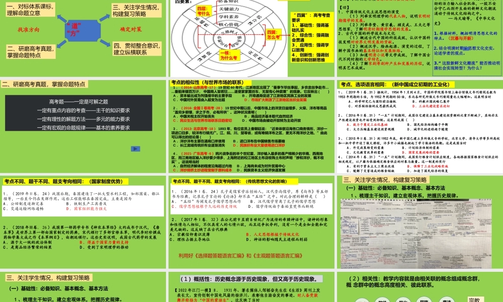 新高考背景下2022届高三历史后期复习备考策略.pptx