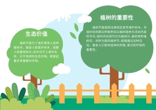 植树造林电子手抄报模板.docx