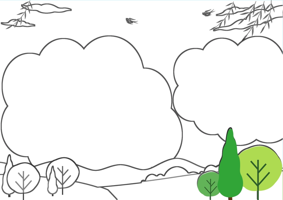 清新扁平插画风清明节电子手抄报模板.docx_第2页