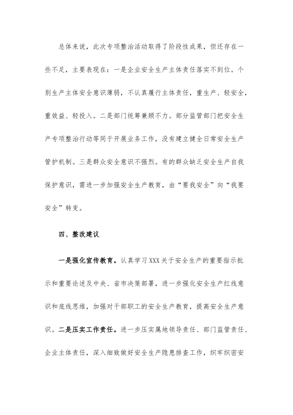安全生产整治专项行动报告.docx_第3页