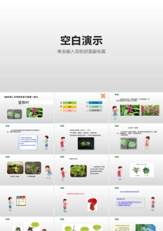 2022年教科版小学四年级下册《科学》第一单元植物的生长变化第4课时茎和叶课件.pptx