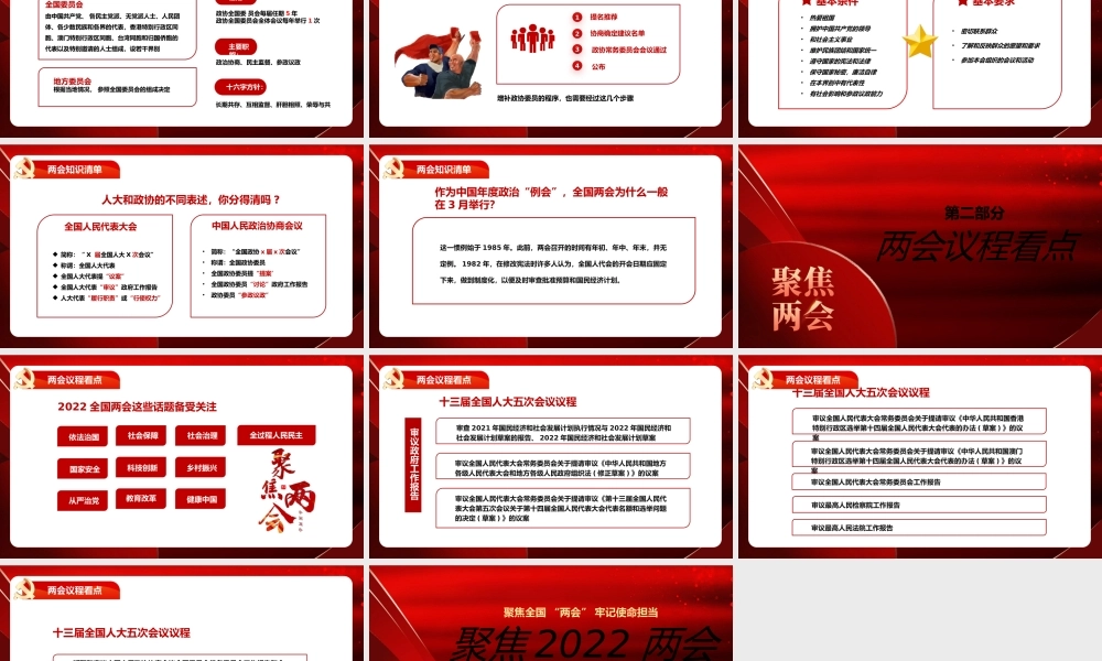红色聚焦2022两会PPT模板.pptx