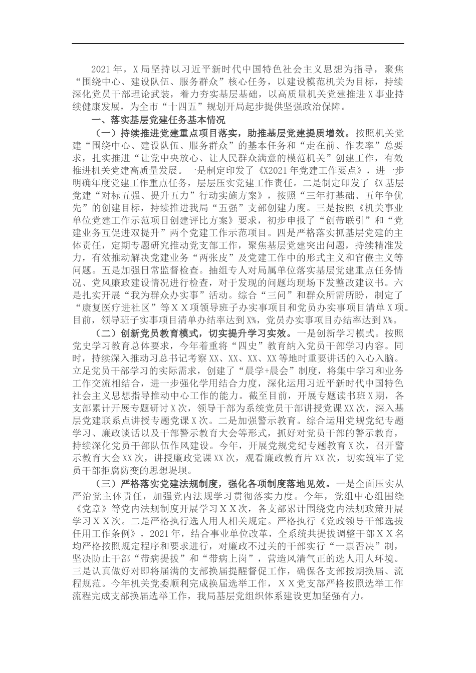 202×年度基层党建工作总结.docx_第1页
