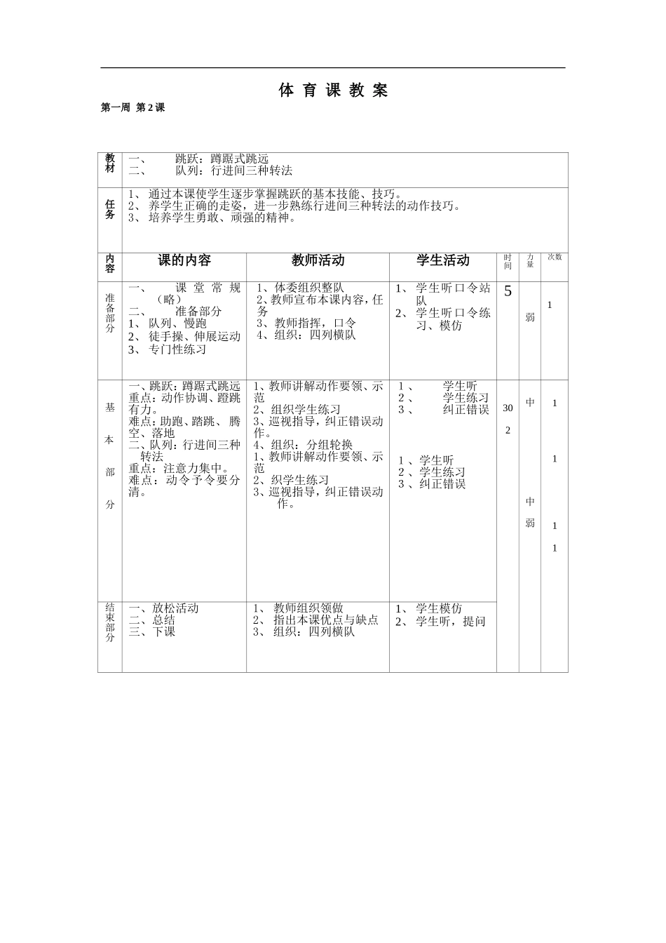 六年级下学期体育教案.doc_第2页