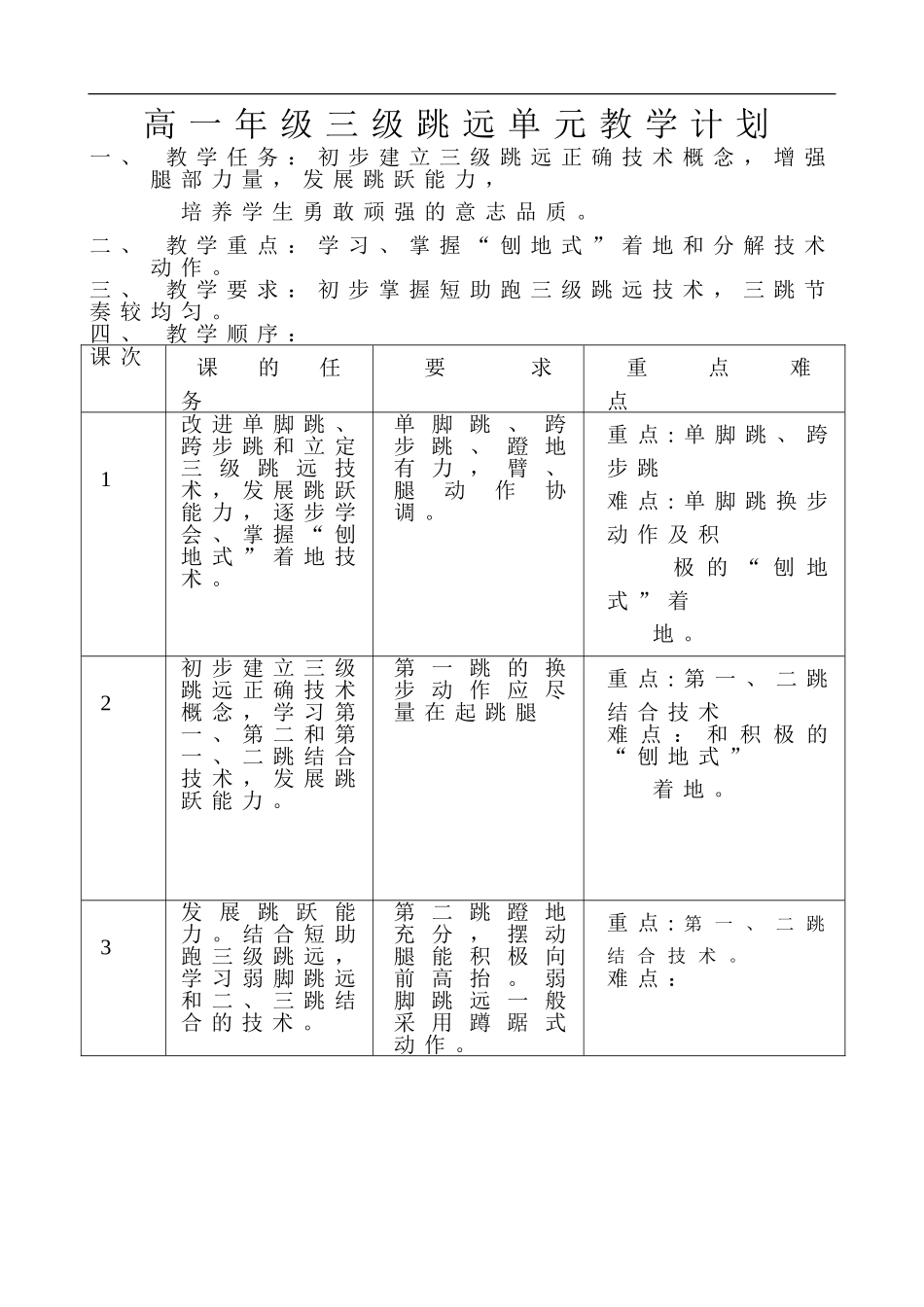 三级跳远 体育课教学.doc_第1页