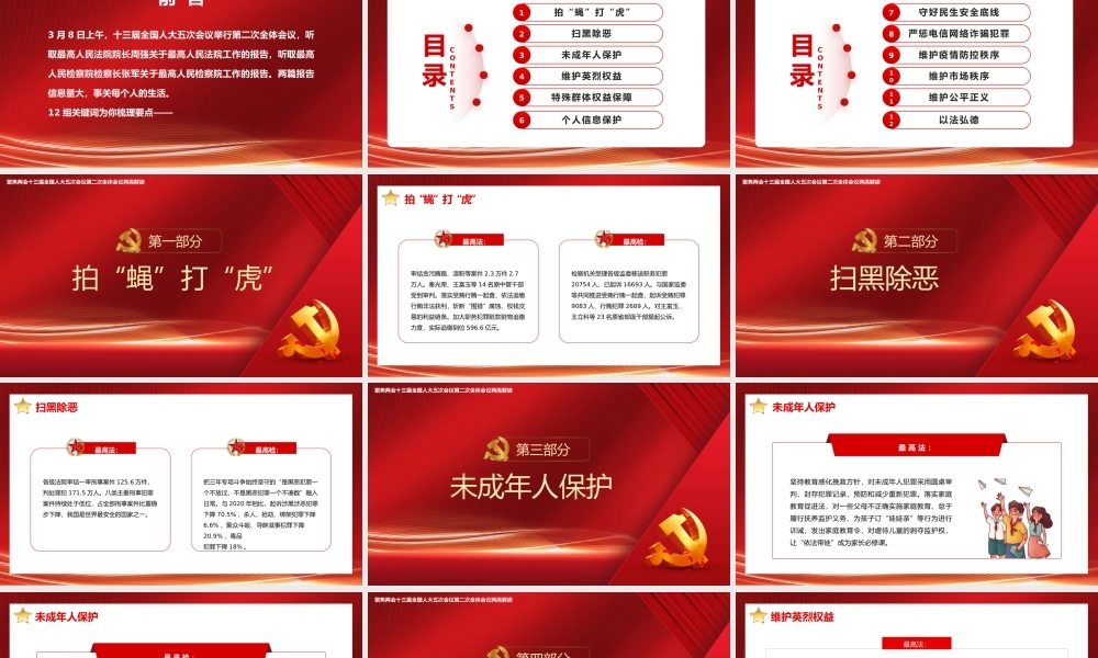 红色12组关键词读懂“两高”报告PPT模板.pptx