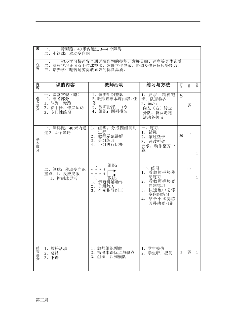 高二第二学期体育教案.doc_第3页