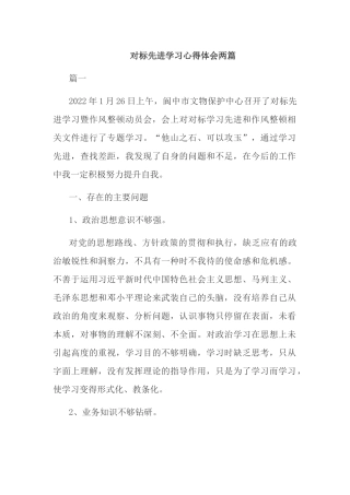 对标先进学习心得体会两篇.docx