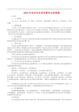2022年食品安全突发事件应急预案.docx
