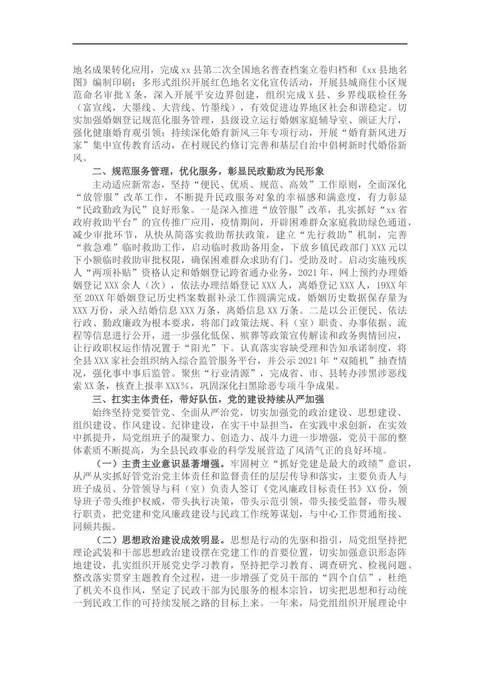 民政202×年度工作情况总结.docx_第2页
