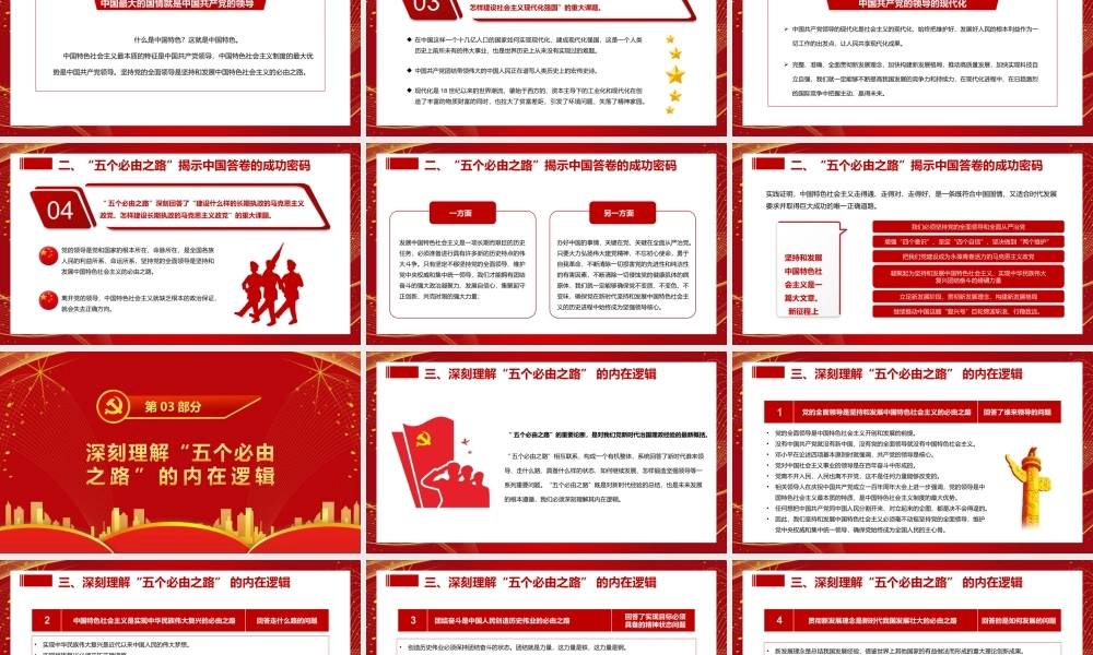 2022两会“五个必由之路”揭示中国答卷的成功密码PPT课件（带内容）.ppt